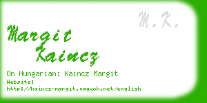 margit kaincz business card